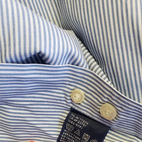 TOMMY HILFIGER BLUE PIN STRIPE SIZE LARGE - Picture 3 of 8